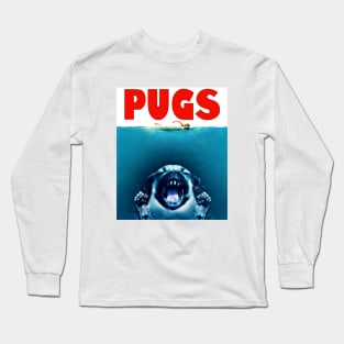 Jaws - Pug Version Long Sleeve T-Shirt